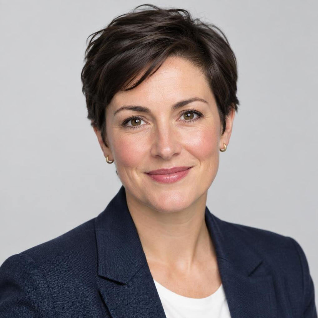 Studio portrait of a confident woman editorial director