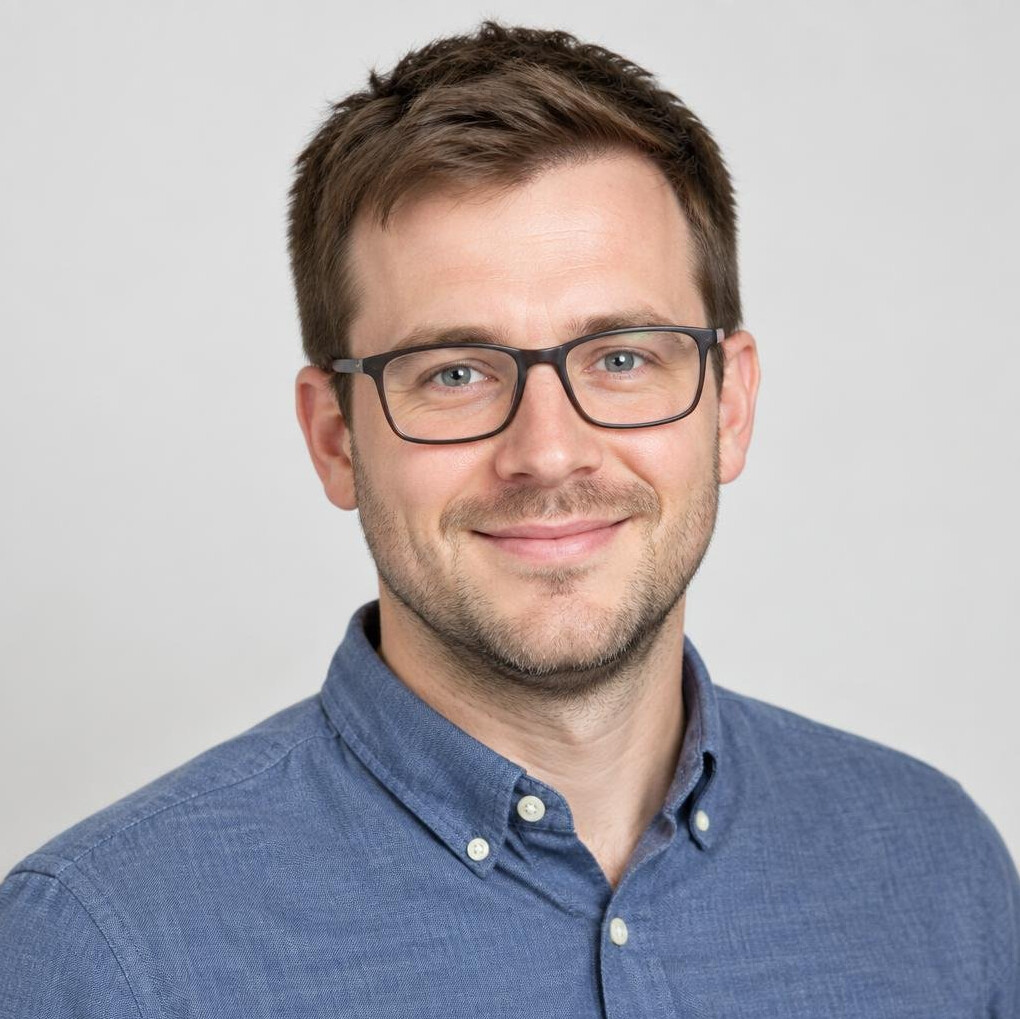 Portrait of a male senior tech writer