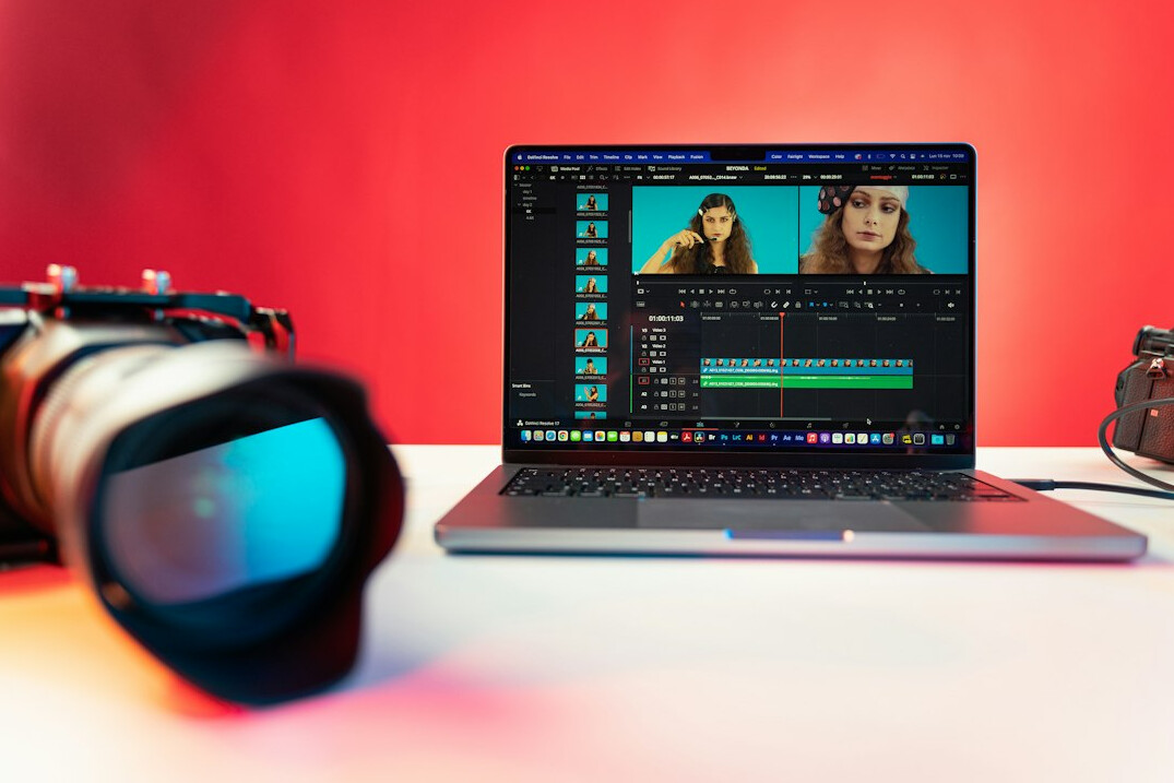 content creator editing video