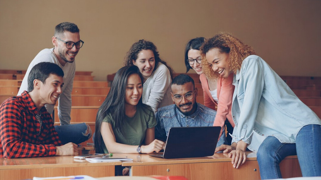 group of students collaborating online